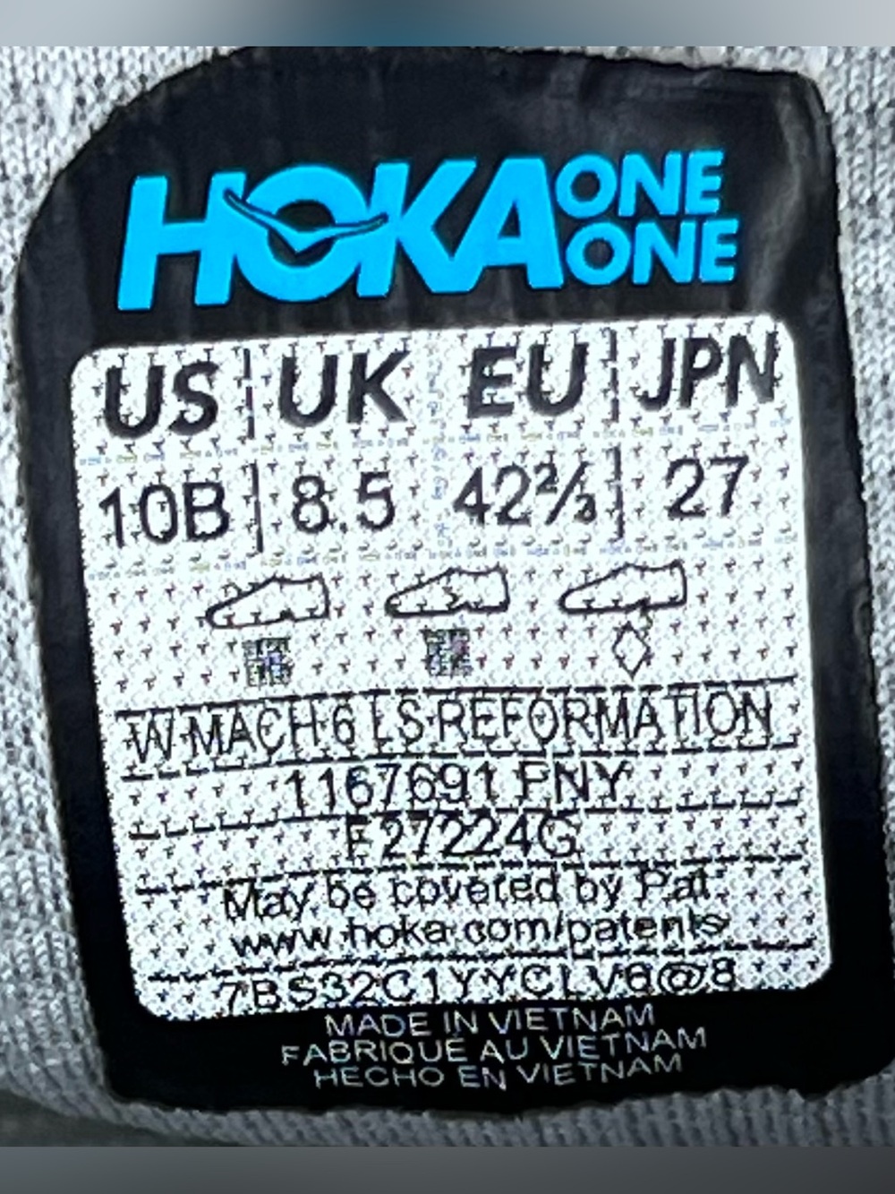 Hoka One One Women's Athletic Shoes in Light Gray and Pale Blue - Picture 8 of 8